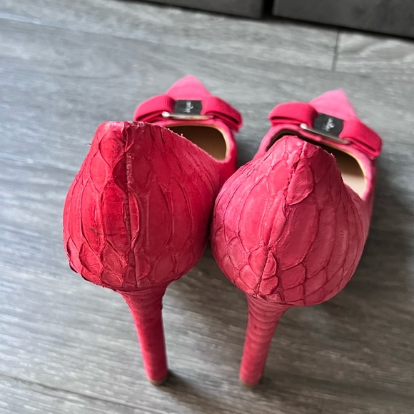 Bright Pink/Coral Platform Pumps - Picture 5 of 10